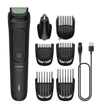 Тример Philips Series 3000, для обличчя, голови, тіла, акум., сталь, чорний MG3930/15 фото