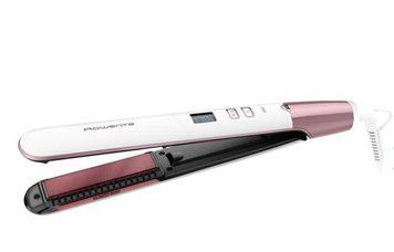 Випрямляч Rowenta Volumizer, >240Вт, темп.режимів-8, 140-210С, дисплей, іонізація, кераміка, біло-рожевий SF4655F0 фото