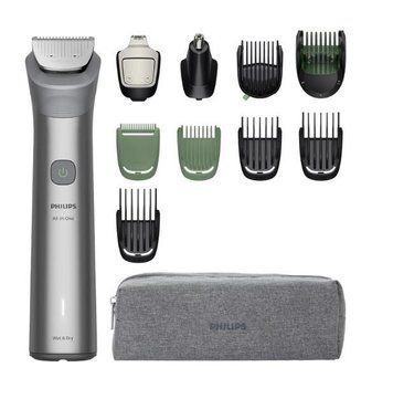 Тример Philips Series 5000, для бороди, голови та тіла, насадок-11, сталь, сірий MG5941/15 фото