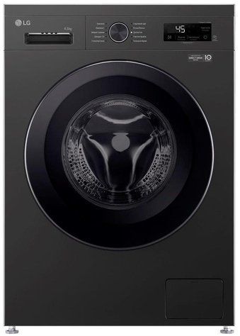 Пральна машина LG фронтальна, 6.5кг, 1200, A+++, 44см, дисплей, пара, інвертор, чорний F2Y1WS6J фото