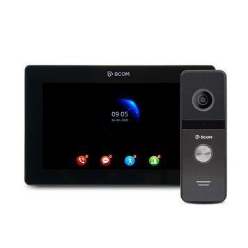 Комплект відеодомофона BCOM BD-770FHD Black Kit: відеодомофон 7" і відеопанель 242050 фото