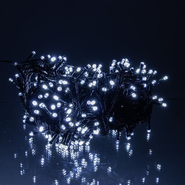 Гірлянда Нитка вулична 30 (м) 300 LED чорний провід Білий CF300L30MBW CF300L30MBW фото