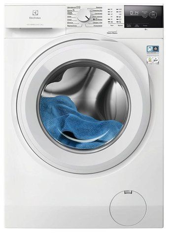 Стиральная машина Electrolux фронтальная, 8кг, 1200, A+++, 58см, дисплей, инвертор, белый EW6F2281U фото