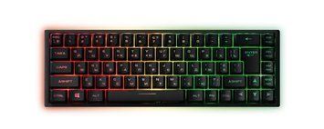 Клавиатура мембранная 2E GAMING KG360 68key, USB-A/WL, EN/UA/RU, RGB, чёрный 2E-KG360UBK фото