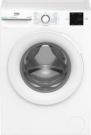 Стиральная машина Beko фронтальная, 7кг, 1200, A+++, 49см, дисплей, инвертор, пар, белый BM1WFSU37233WW фото