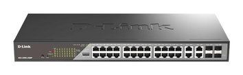 Комутатор D-Link DSS-200G-28MP 24xGE PoE, 4xSFP/GE, 370W, Некерований DSS-200G-28MP фото
