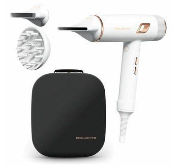 Фен Rowenta Ultimate Experience Maestria, 2000Вт, 3 режими, дифузор, іоніз-я, хол. обдув, фірмовий кейс, білий CV9910F3 фото