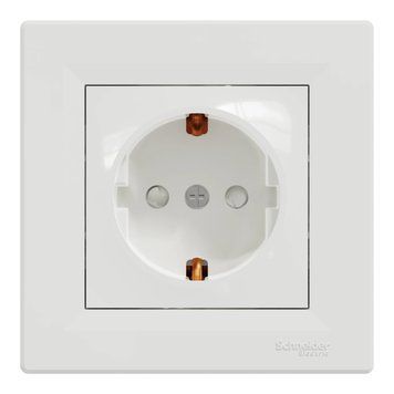 Schneider Electric ASFORA EPH2900221 Розетка одинарная с заземлением и шторкой 99-00012702 фото