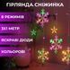 Гірлянда світлодіодна штора GarlandoPro сніжинка і зірка 12 фігур ED 3х1м гірлянда зірка 1733061ML 1961314934 фото 1