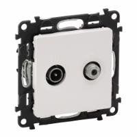 Розетка TV-SAT Legrand Valena LIFE, 1 кабель, белый 753464 фото