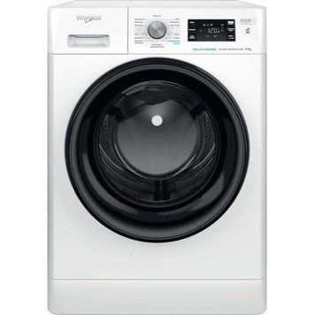 Стиральная машина Whirlpool фронтальная, 8кг, 1200, A+++, 60см, дисплей, пар, инвертор, люк черный, белый FFB8248BVUA фото