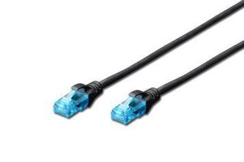 Патч-корд DIGITUS CAT 5e UTP, 1м, AWG 26/7, CCA, PVC, чорний DK-1512-010/BL фото