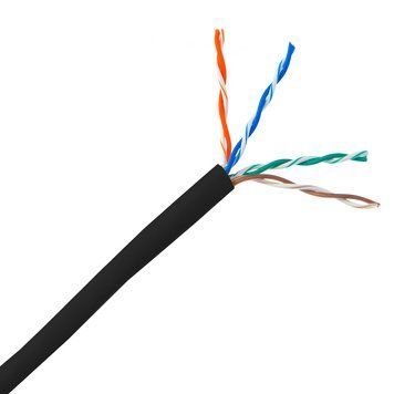 Кабель U/UTP кат. 5E, 24AWG, зовнішній, обол. PE(Fca), 305 м, чорний CMS-UU5E-OFBK фото