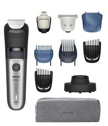 Тример Philips Series 7000, для бороди і вусів, акум., сталь, чорно-сріблястий BT7670/15 фото