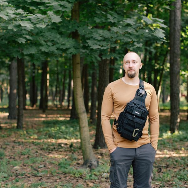 Сумка через плече Tribe Sling Pack 6,5 L T-IE-0003, black T-IE-0003-black фото