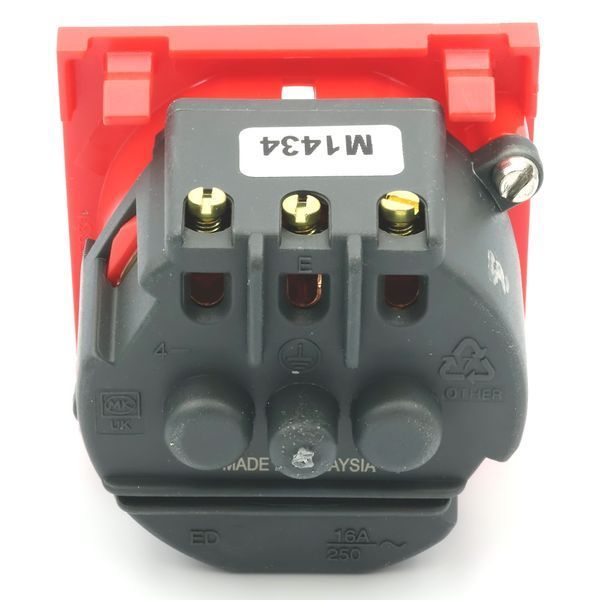 Модуль електричний одинарний, 220В, 50х50 мм, MK K5831RED фото