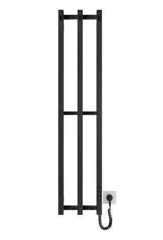 Рушникосушка Hygge Family електрична Slim, 1170х250х80мм, таймер-регулятор, сталь, чорний матовий 3.164.045613.BM фото