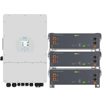 Система хранения энергии DEYE SV-1DE12K1-LEC15K1-1 12kW 15.4kWh 3BAT LiFePO4 &ge;6000 циклов (SV-1DE12K1-LEC15K1-1) SV-1DE12K1-LEC15K1-1 фото