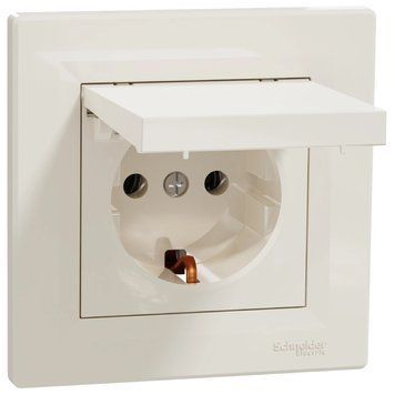 Schneider Electric Asfora EPH3100123 Розетка із кришкою, із заземленням 99-00015595 фото