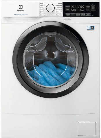 Пральна машина Electrolux фронтальна, 6кг, 1000, A+++, 41см, дисплей, білий EW6S306SU фото