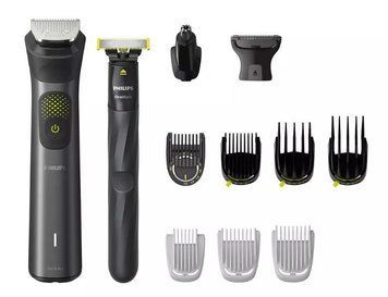 Тример Philips Series 9000, для бороди, вусів, голови та тіла, акум., насадок-13, сталь, сірий MG9530/15 фото