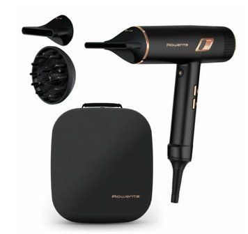 Фен Rowenta Ultimate Experience Maestria, 2000Вт, 3 режими, дифузор, кейс для зберігання, іоніз-я, хол. обдув, чорний CV9920F3 фото