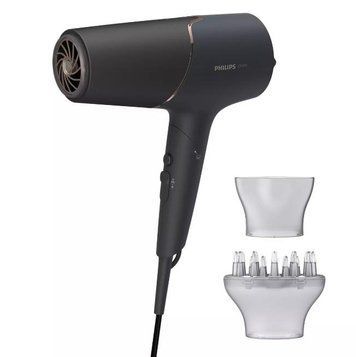 Фен Philips 5000 Series, 2300&nbsp;Вт, 3 режими, дифузор, іоніз-я, хол. обдув, чорний BHD538/30 фото